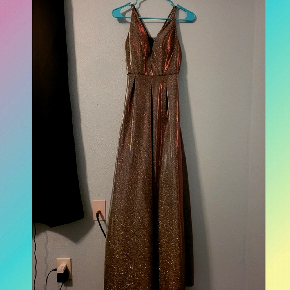 Crystal doll size 3 shimmery pink and silver dress